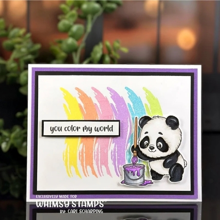 Panda Painter Clearstamps - Whimsy Stamps