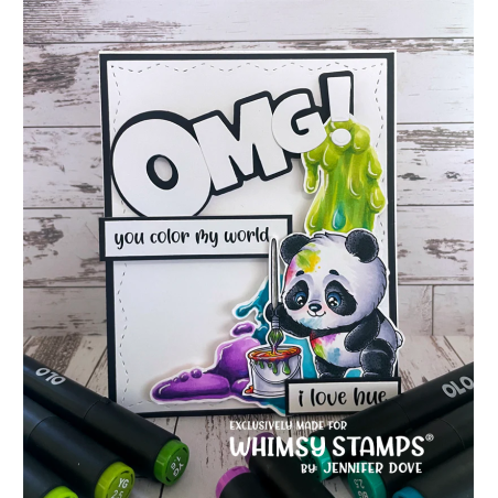 Panda Painter Clearstamps - Whimsy Stamps