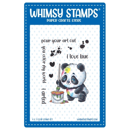 Panda Painter Clearstamps - Whimsy Stamps