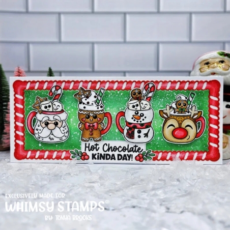 Christmas Cocoa Mugs Clearstamps - Whimsy Stamps