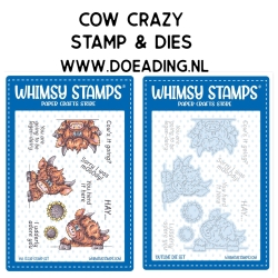 SET Cow Crazy Stamps & Dies - Whimsy Stamps