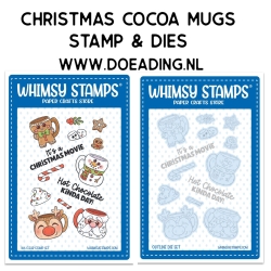 SET Christmas Cocoa Mugs Stamps & Dies - Whimsy Stamps