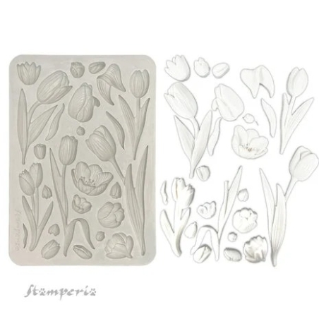 Art of Travelling A5 Silicon Mould Tulips - Stamperia