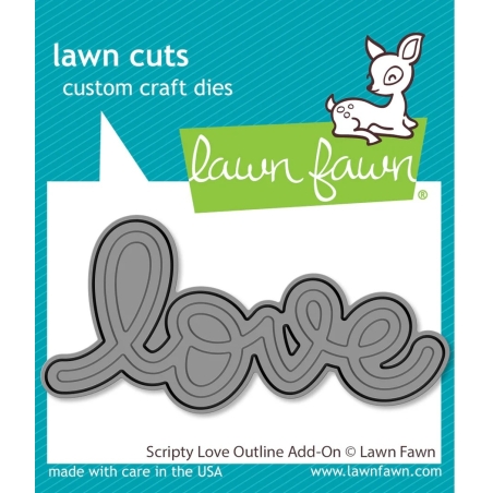 LF3615 - Scripty Love Outline Add-on Die