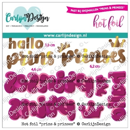 Hot Foil Prins & Prinses - Carlijn Design