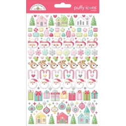 Tinsel Time Puffy Icons Stickers - Doodlebug