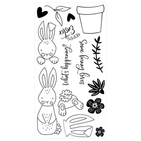 Clearstamps by Catherine Pooler Bunny Bits & Blooms (12pcs) - Sizzix