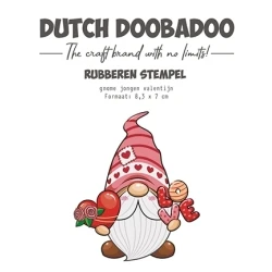 Rubber Stamp Gnome Boy Love - Dutch Doobadoo