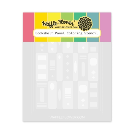 Bookshelf Panel Coloring Stencil - Waffle Flower