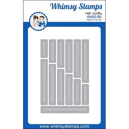 Simple Sentiment Strips Die Set - Whimsy Stamps