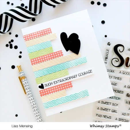 Simple Sentiment Strips Die Set - Whimsy Stamps