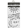 Masquerade Thick Stencil 12x25cm Sun And Moon - Stamperia