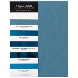 Teal - Harmony Precious Metals Cardstock 8.5x11"