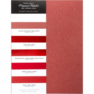 Red - Harmony Precious Metals Cardstock 8.5x11"