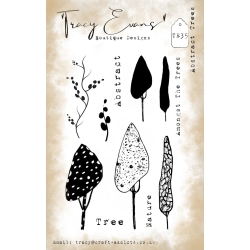 TE035 - Abstract Trees A6 Clearstamp - Tracy Evans