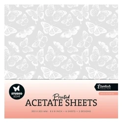 Acetate Sheets Spring Butterflies Essentials Nr.10 - Studio Light