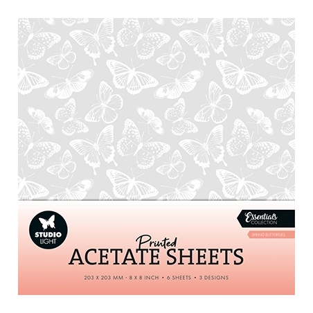 Acetate Sheets Spring Butterflies Essentials Nr.10 - Studio Light