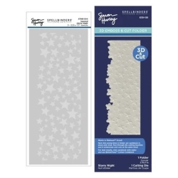 Starry Night 3D Emboss & Cut Folder and Stencil Bundle - Spellbinders