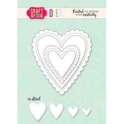 Biscuit Frame Hearts Set Dies - Craft & You