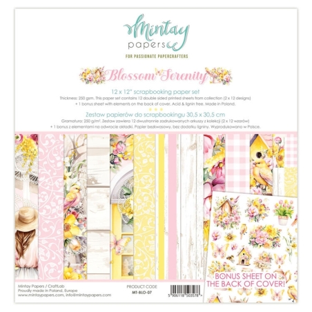 Blossom Serenity - 12x12" Paper Set - Mintay