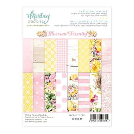 Blossom Serenity - 6x8" Add-On Paper Pad - Mintay