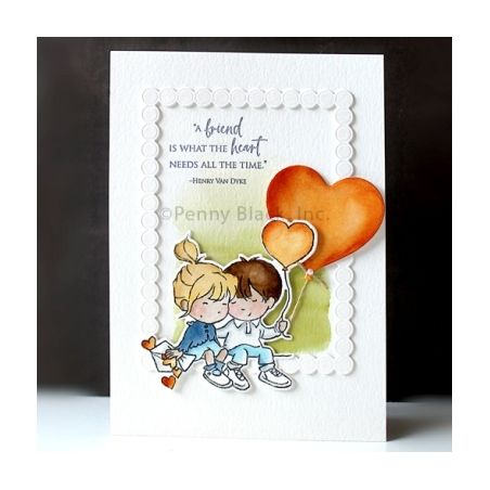 Flood of Hearts Clearstamp - Penny Black