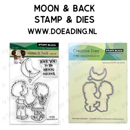 SET Moon & Back Clearstamp & Die - Penny Black