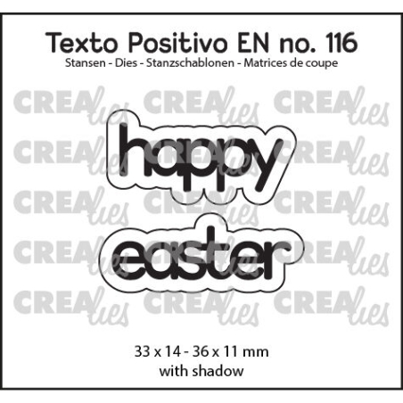 Texto Positivo Stansen No. 116 Happy Easter - Crealies