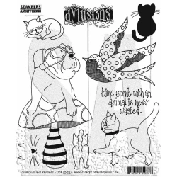 Churchill And Friends - Dylusions Cling Stamp