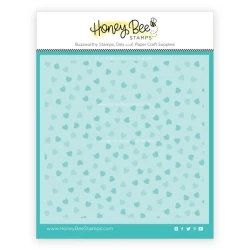 Scattered Hearts - 6x6" Set of 2 Layering Background Stencils - Honey Bee