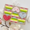 Rainbow Hearts Background 5x7" Cover Plate - A Pocket Full of Happiness