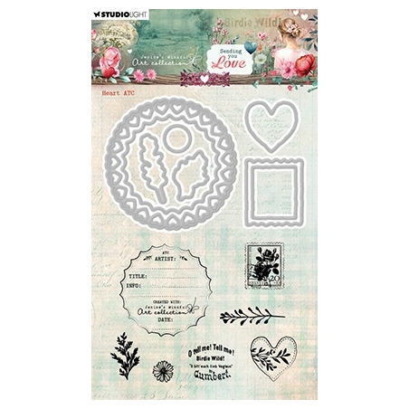 Stamp & Die Heart ATC Sending You Love Nr.92 - Studio Light