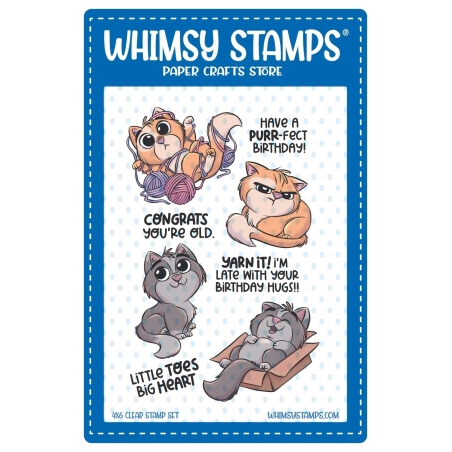 Little Toes Kitty Clearstamp - Whimsy Stamps