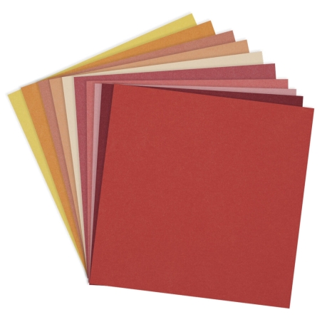 Warm Assortment 12x12" ColorWheel Cardstock (20 Sheets) - Spellbinders