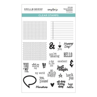 Speech Bubbles Sentiments Clearstamp - Spellbinders