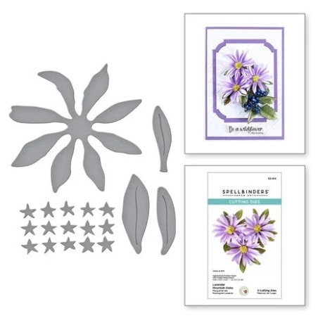 Lavender Mountain Daisy Etched Dies - Spellbinders