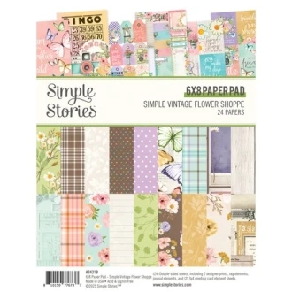 Simple Vintage Flower Shoppe 6x8" Paper Pad - Simple Stories