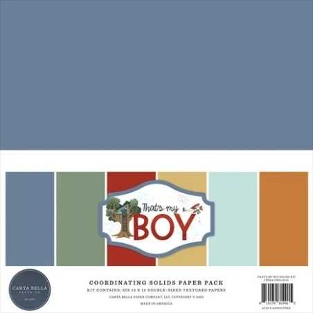 That's My Boy 12x12" Coordinating Solids Paper Pad - Carta Bella