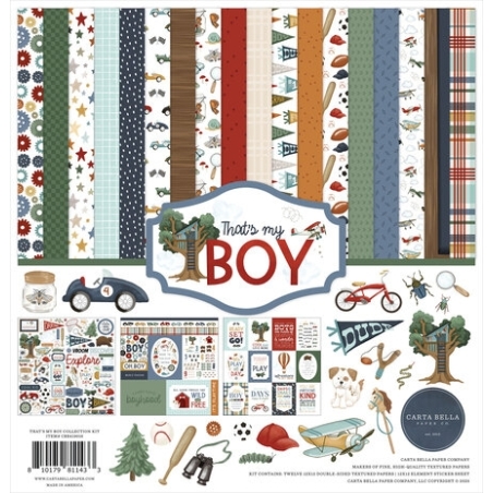 That's My Boy 12x12" Collection Kit - Carta Bella