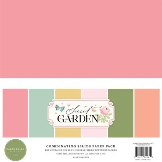 Secret Garden 12x12" Coordinating Solids Paper Pad - Carta Bella