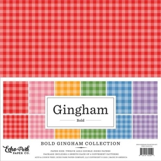 Bold Gingham 12x12" Collection Kit - Echo Park