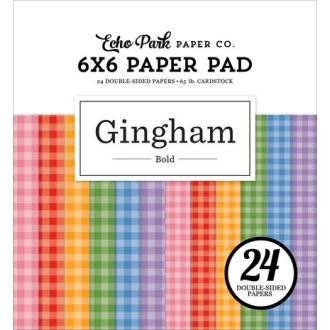 Bold Gingham 6x6" Paper Pad - Echo Park