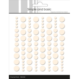 Adhesive Enamel Dots Nougat (96pcs) - Simple and Basic