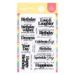 Sweet Birthday Sentiments Clearstamp - Waffle Flower