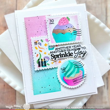 Postage Cupcake Die-n-stencil