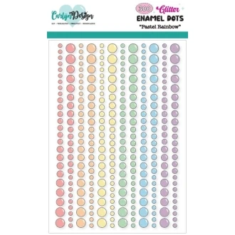 Glitter Enamel Dots Pastel Rainbow - Carlijn Design