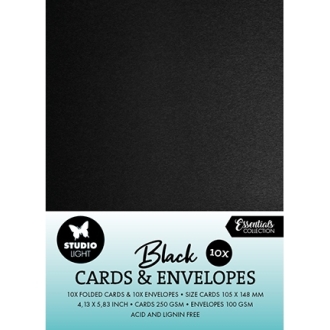 Cards & Envelopes Black A6 Consumables Nr.03 - Studio Light