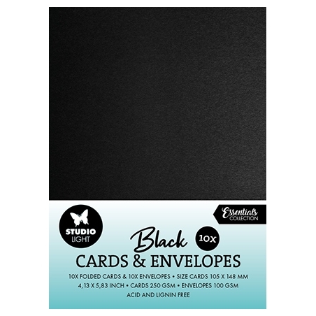 Cards & Envelopes Black A6 Consumables Nr.03 - Studio Light