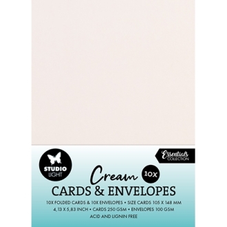 Cards & Envelopes Creme Consumables Nr.02 - Studio Light