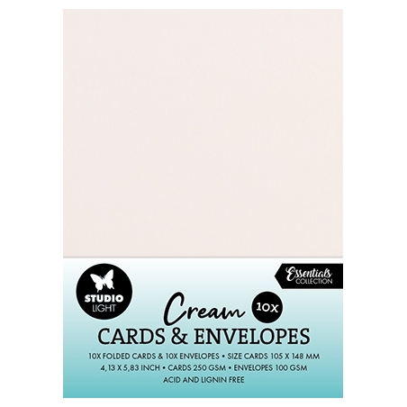 Cards & Envelopes Creme Consumables Nr.02 - Studio Light